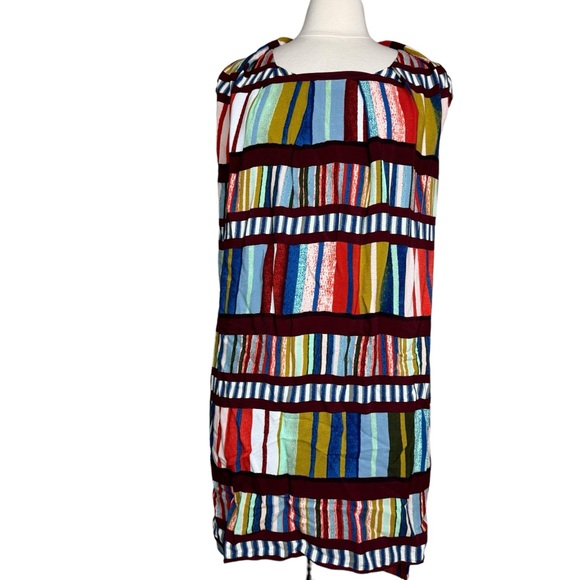 Anthropologie Maeve Womens Dress Au Revoir Striped Multicolor Tunic Shift Size 6 - Picture 2 of 6